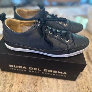 Duca Del Cosma Women’s Golf Shoe -Navy Leather Lace-Up Sneaker. Like new 🏌️‍♀️